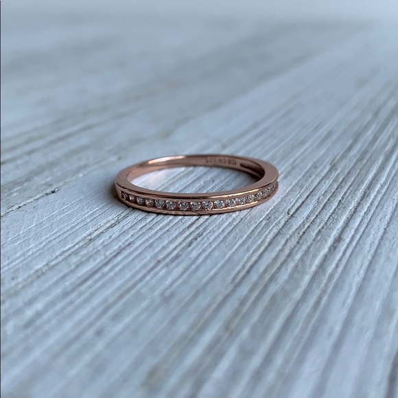 Boutique Jewelry - NEW CZ & Rose Gold Plated Sterling Silver Ring